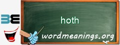 WordMeaning blackboard for hoth